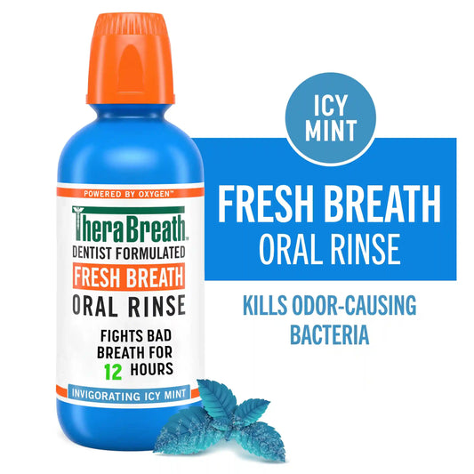 TheraBreath Fresh Breath Oral Rinse & Healthy Gums Toothpaste Bundle